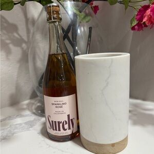 Crate&Barrel Marble/Wood wine holder